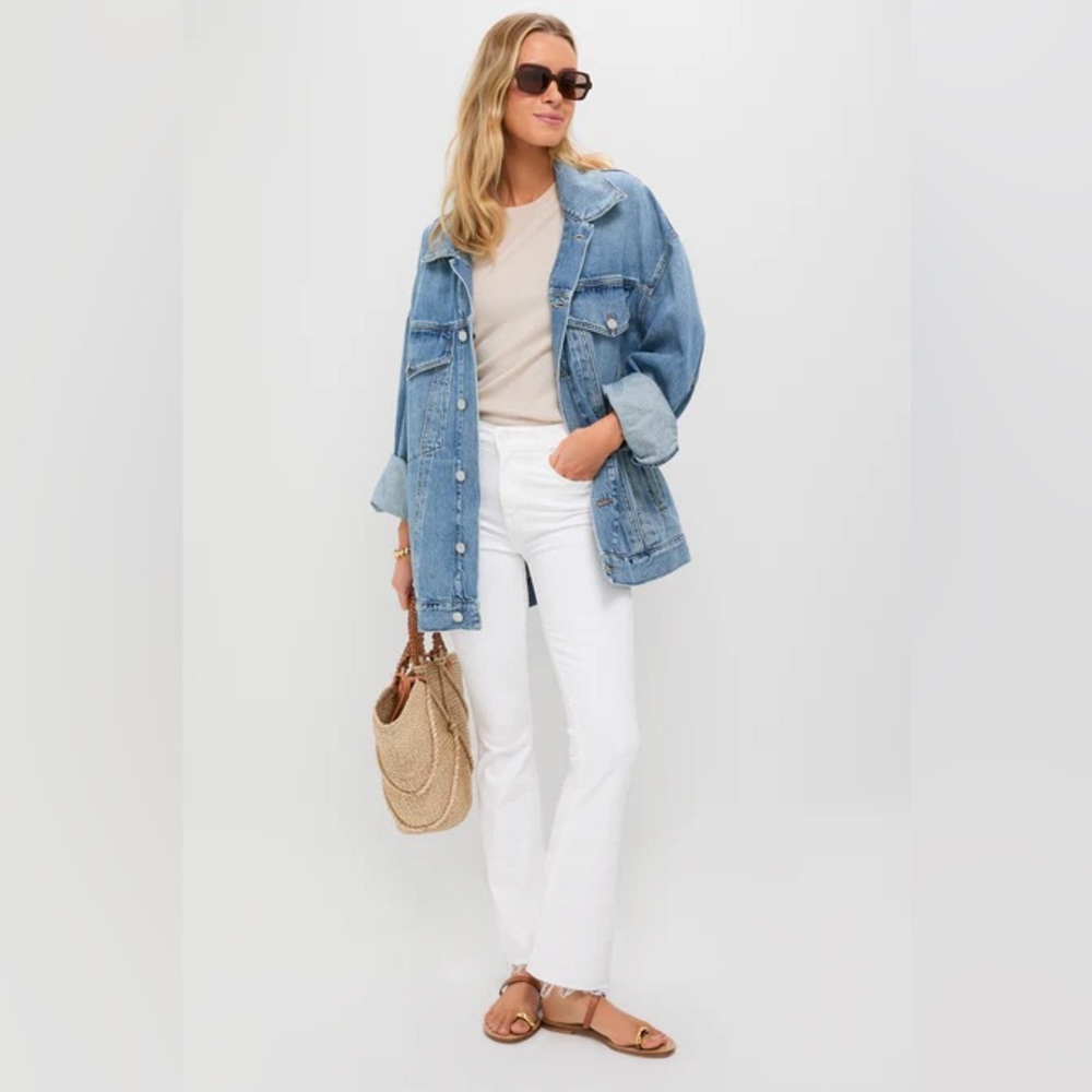 MOTHER White Straight-Leg Jeans